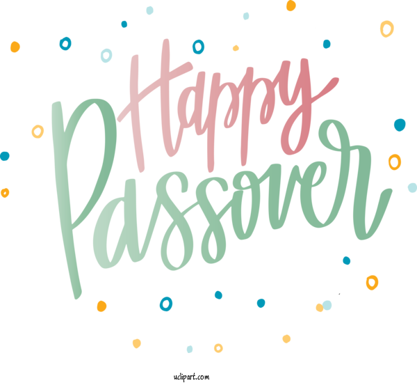Free Holidays Font Text Line For Passover Clipart Transparent Background