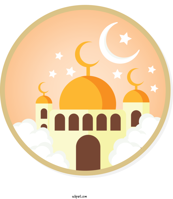 Free Holidays Yellow Dome Arch For Ramadan Clipart Transparent Background