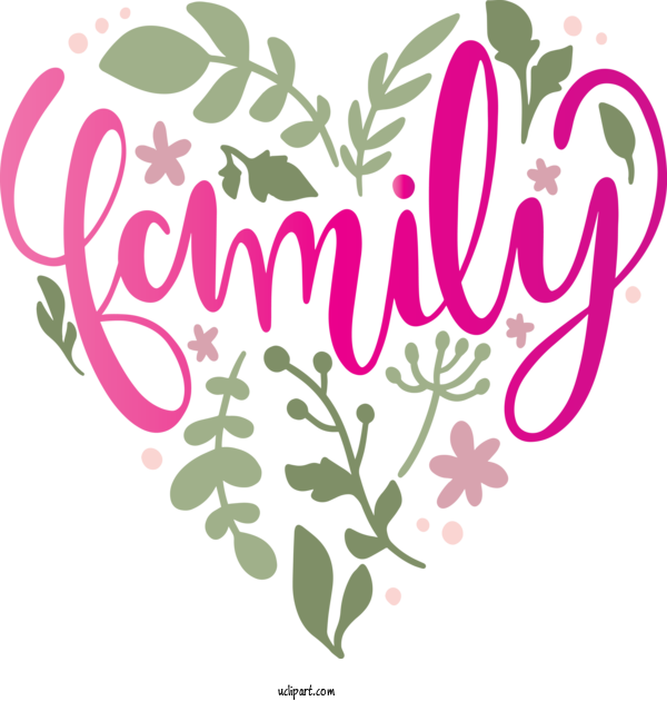 Free Holidays Font Text Pink For Family Day Clipart Transparent Background