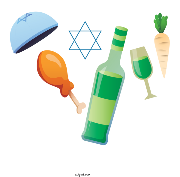 Free Holidays Plastic Bottle Finger Water Bottle For Passover Clipart Transparent Background