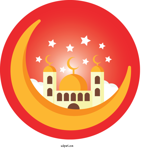 Free Holidays Red Circle Orange For Ramadan Clipart Transparent Background