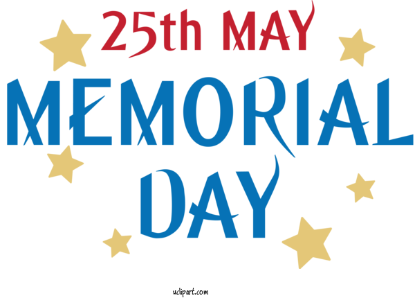 Free Holidays Text Font Line For Memorial Day Clipart Transparent Background