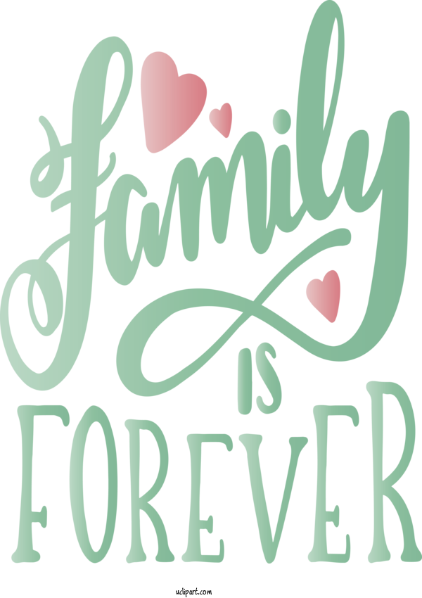 Free Holidays Font Text Green For Family Day Clipart Transparent Background