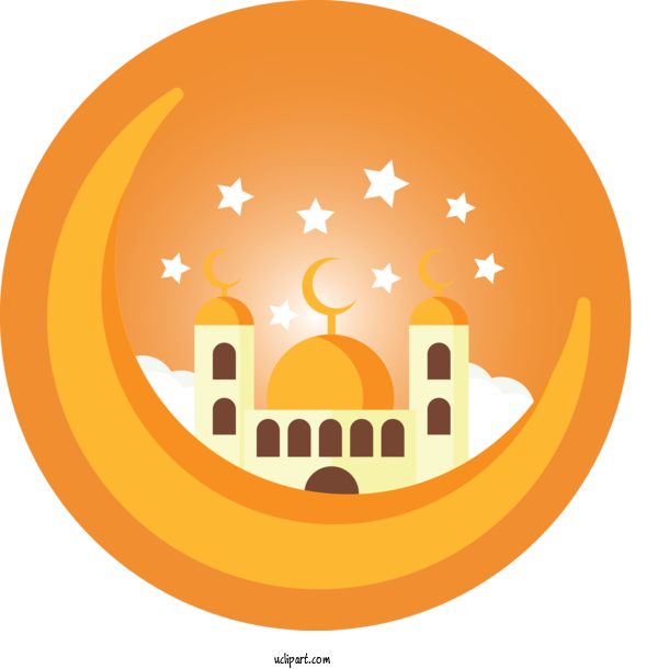 Free Holidays Orange Yellow Circle For Ramadan Clipart Transparent Background