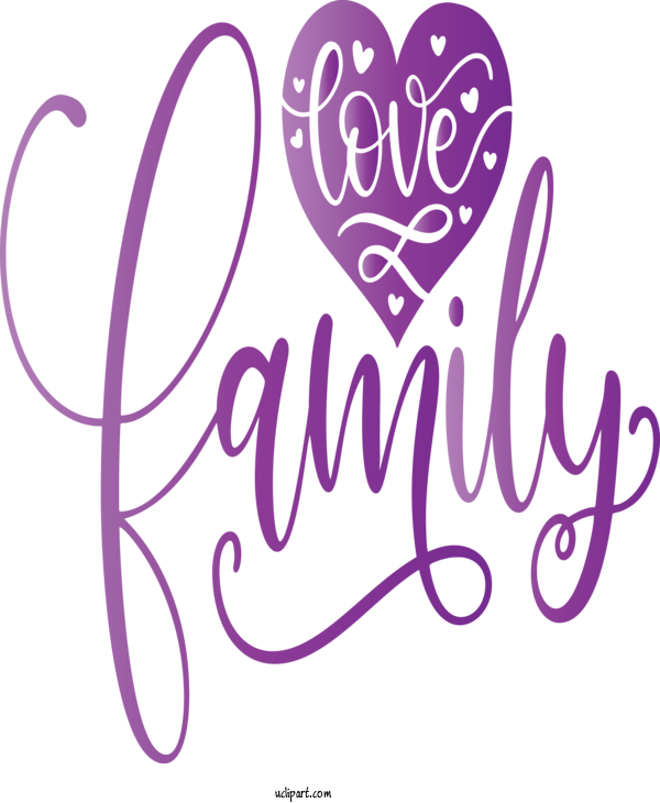 Free Holidays Text Font Purple For Family Day Clipart Transparent Background