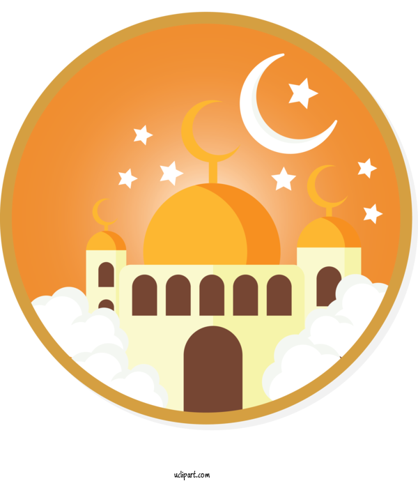 Free Holidays Yellow Dome Logo For Ramadan Clipart Transparent Background