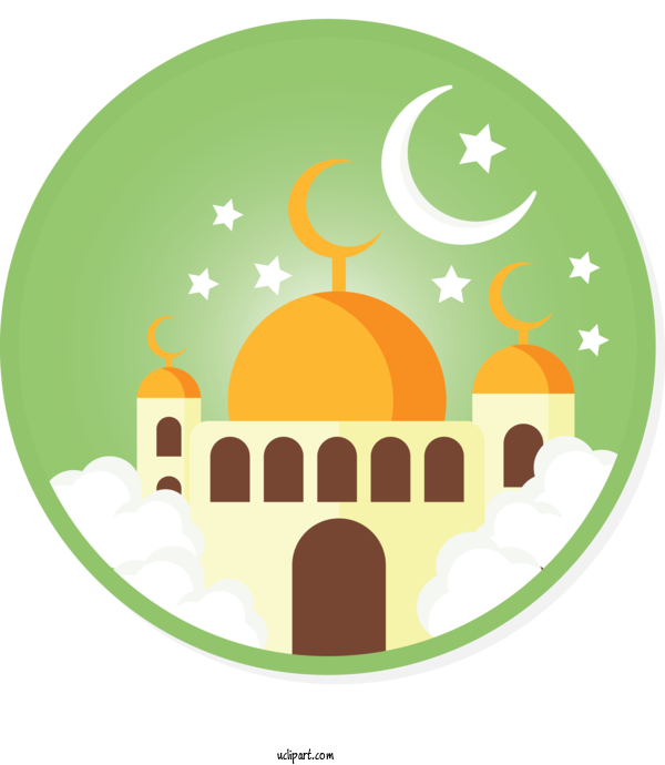 Free Holidays Green Mosque Dome For Ramadan Clipart Transparent Background