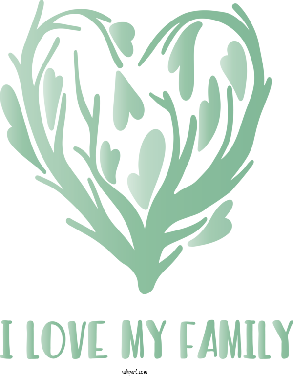 Free Holidays Green Leaf Logo For Family Day Clipart Transparent Background