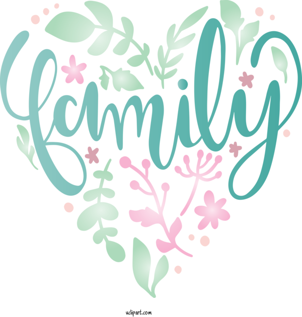 Free Holidays Font Text Logo For Family Day Clipart Transparent Background