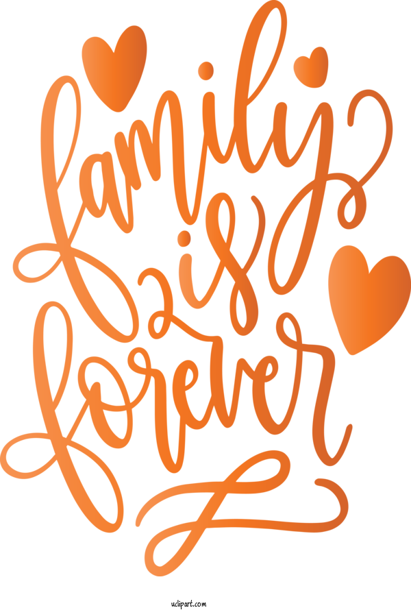 Free Holidays Text Font Heart For Family Day Clipart Transparent Background