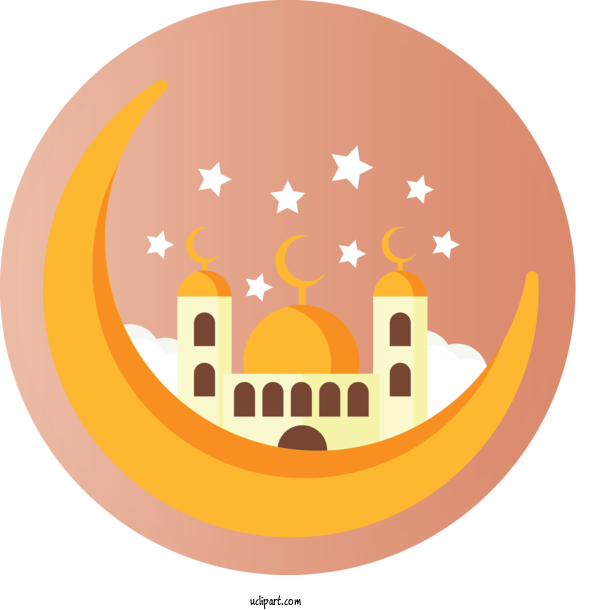 Free Holidays Orange Logo Circle For Ramadan Clipart Transparent Background