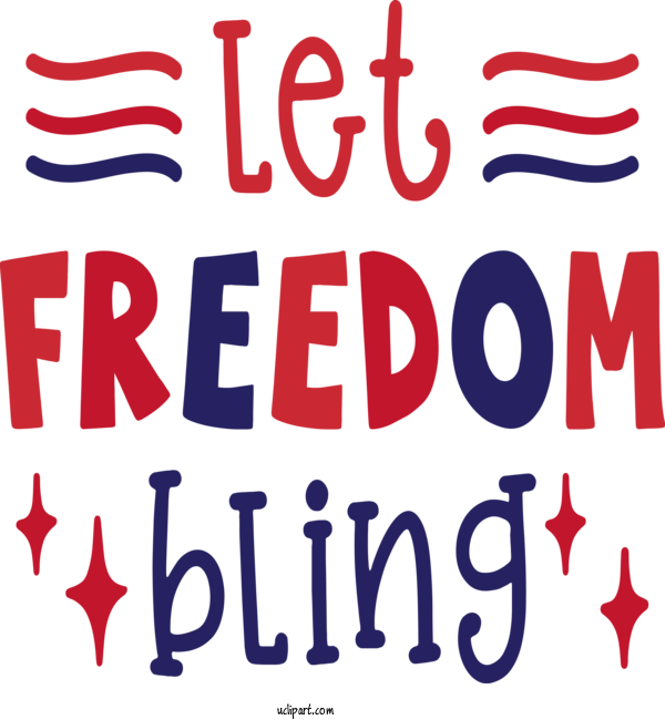 Free Holidays Font Text Line For Fourth Of July Clipart Transparent Background