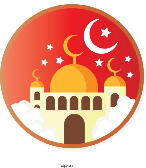 Free Holidays Red Arch Circle For Ramadan Clipart Transparent Background