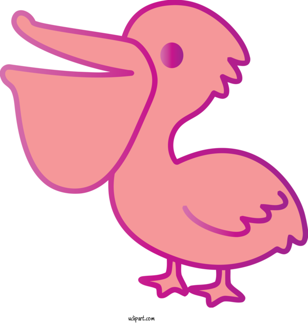Free Animals Pink Cartoon Bird For Bird Clipart Transparent Background