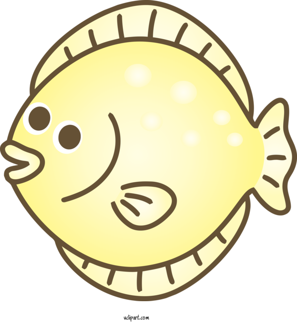 Free Animals Yellow Cartoon Fish For Fish Clipart Transparent Background