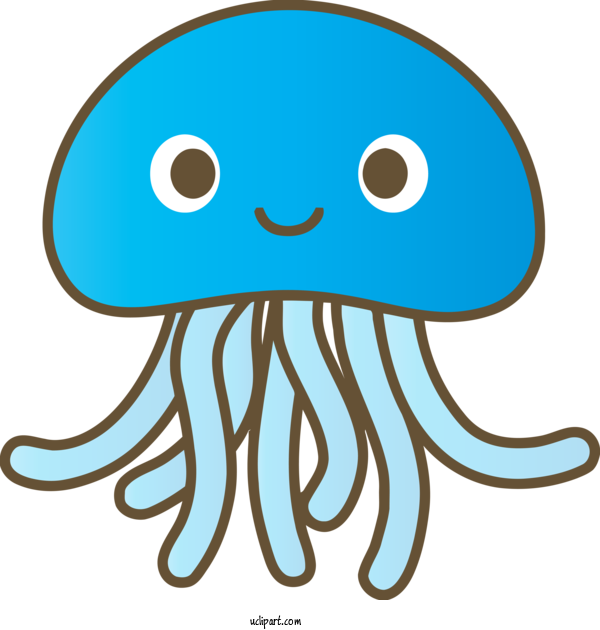 Free Animals Octopus Turquoise Cartoon For Jellyfish Clipart Transparent Background