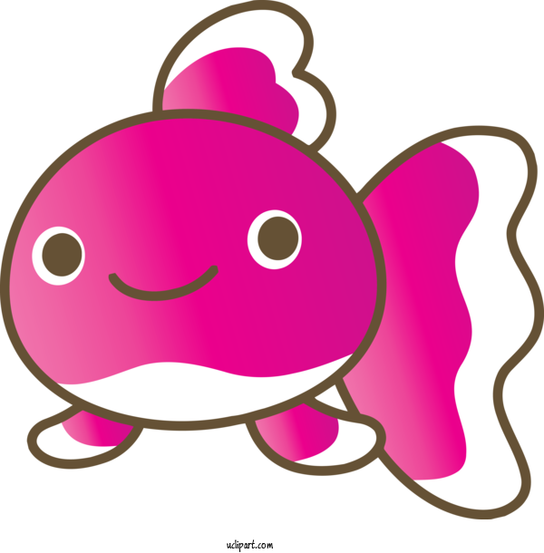 Free Animals Pink Cartoon Magenta For Fish Clipart Transparent Background