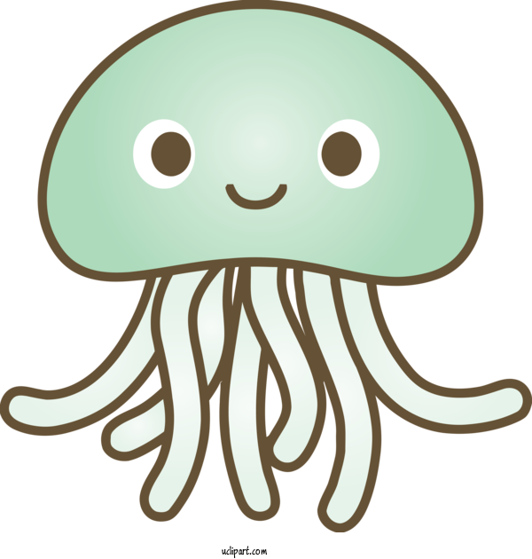 Free Animals Octopus Cartoon Jellyfish For Jellyfish Clipart Transparent Background