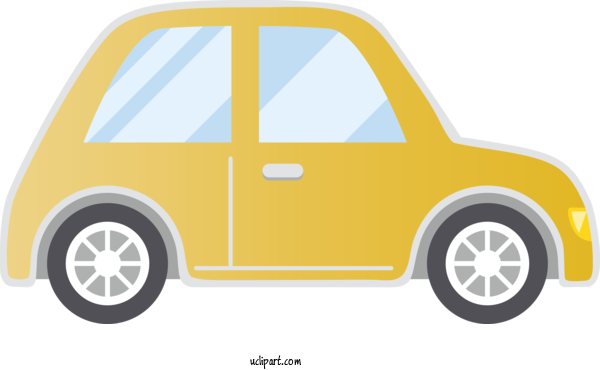 Free Transportation Yellow Vehicle Car For Car Clipart Transparent Background
