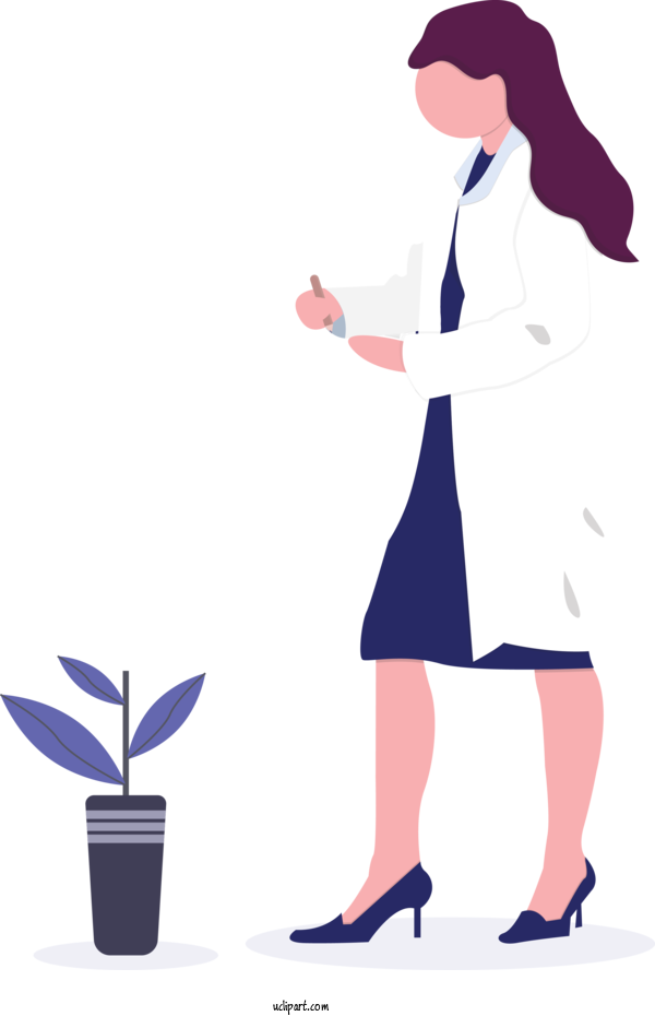 Free Occupations Cartoon Gesture Plant For Doctor Clipart Transparent Background
