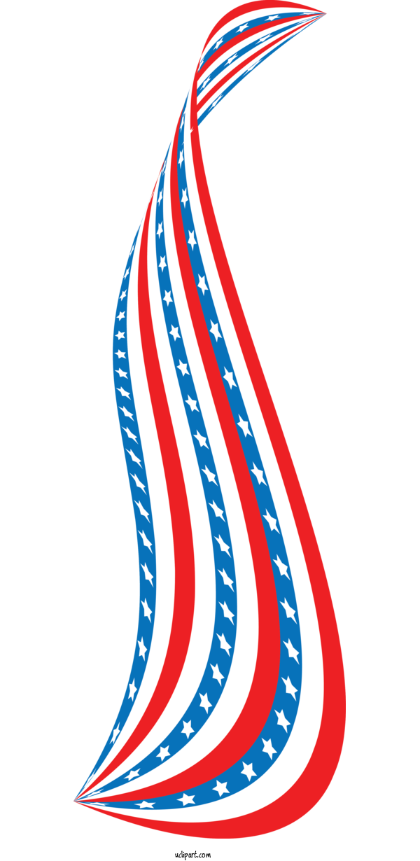Free Holidays Flag For Fourth Of July Clipart Transparent Background