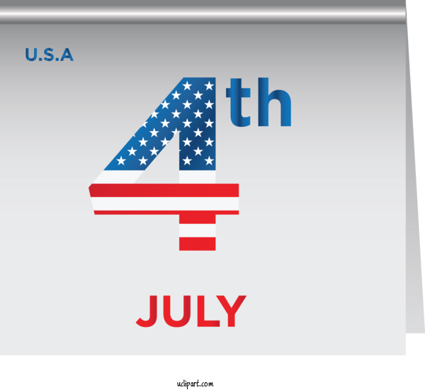 Free Holidays Text Font Line For Fourth Of July Clipart Transparent Background