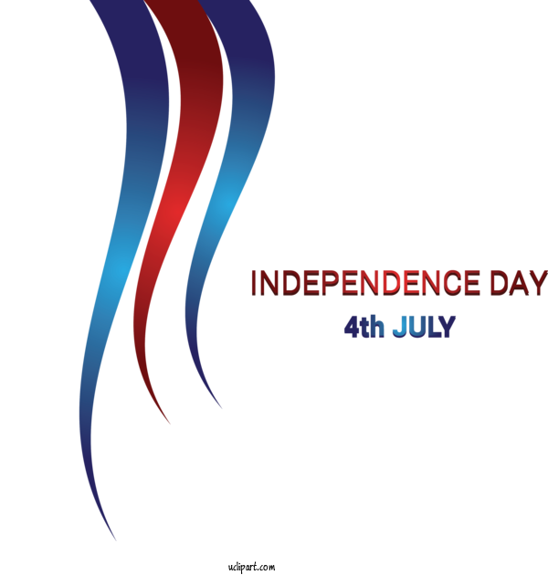 Free Holidays Text Line Logo For Fourth Of July Clipart Transparent Background
