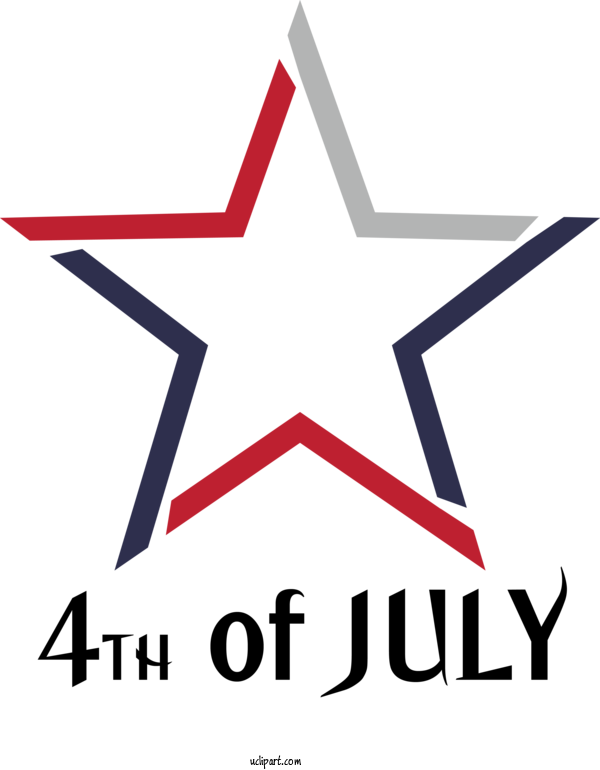 Free Holidays Logo Line Star For Fourth Of July Clipart Transparent Background