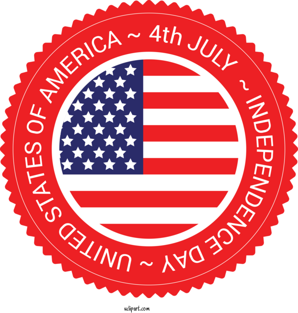 Free Holidays Logo Emblem Symbol For Fourth Of July Clipart Transparent Background