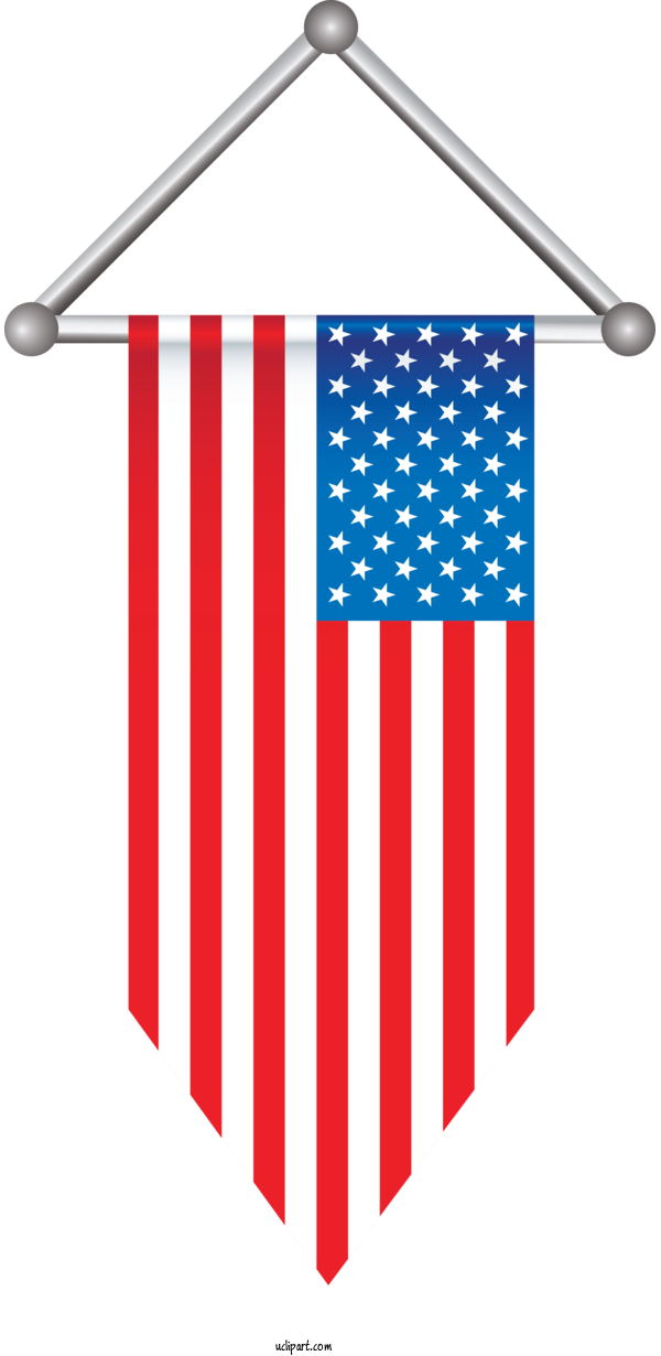 Free Holidays Flag Flag Of The United States Line For Fourth Of July Clipart Transparent Background