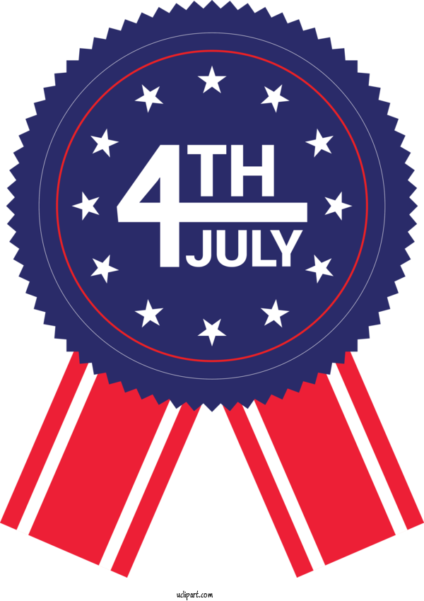 Free Holidays Logo Symbol For Fourth Of July Clipart Transparent Background