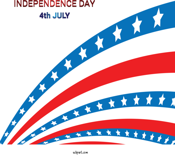 Free Holidays Blue Line Text For Fourth Of July Clipart Transparent Background