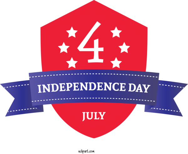 Free Holidays Logo Label For Fourth Of July Clipart Transparent Background