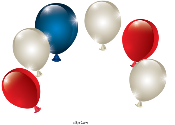Free Holidays Balloon Party Supply Material Property For Fourth Of July Clipart Transparent Background