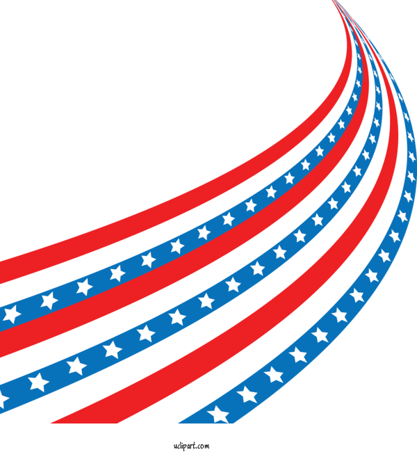 Free Holidays Line Flag Rim For Fourth Of July Clipart Transparent Background