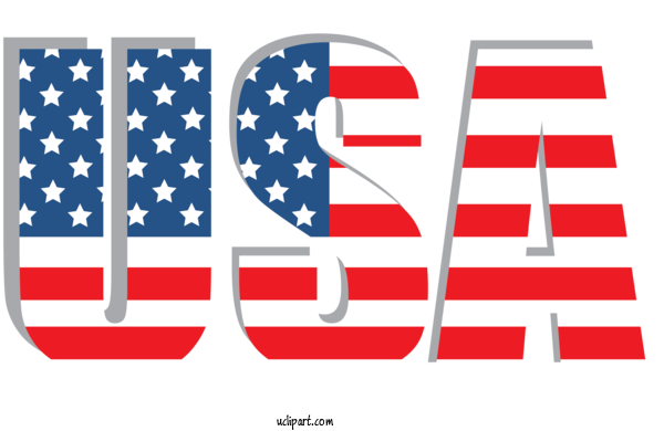 Free Holidays Flag Line Flag Of The United States For Fourth Of July Clipart Transparent Background