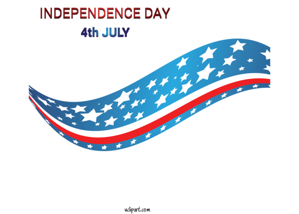 Free Holidays Line Flag Font For Fourth Of July Clipart Transparent Background