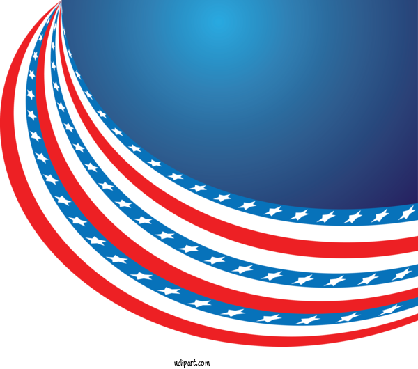 Free Holidays Blue Line Circle For Fourth Of July Clipart Transparent Background