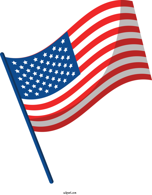 Free Holidays Flag Of The United States Flag Flag Day (USA) For Fourth Of July Clipart Transparent Background