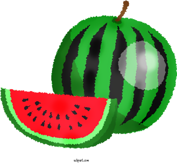 Free Food Watermelon Squash Drawing For Fruit	 Clipart Transparent Background