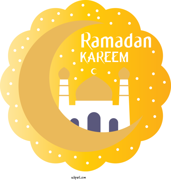 Free Holidays Logo Yellow Area For Ramadan Clipart Transparent Background