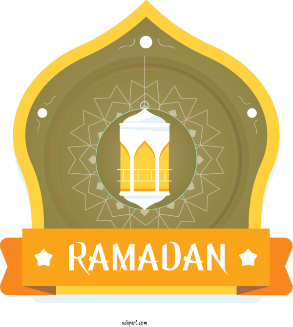 Free Holidays Logo Font Yellow For Ramadan Clipart Transparent Background