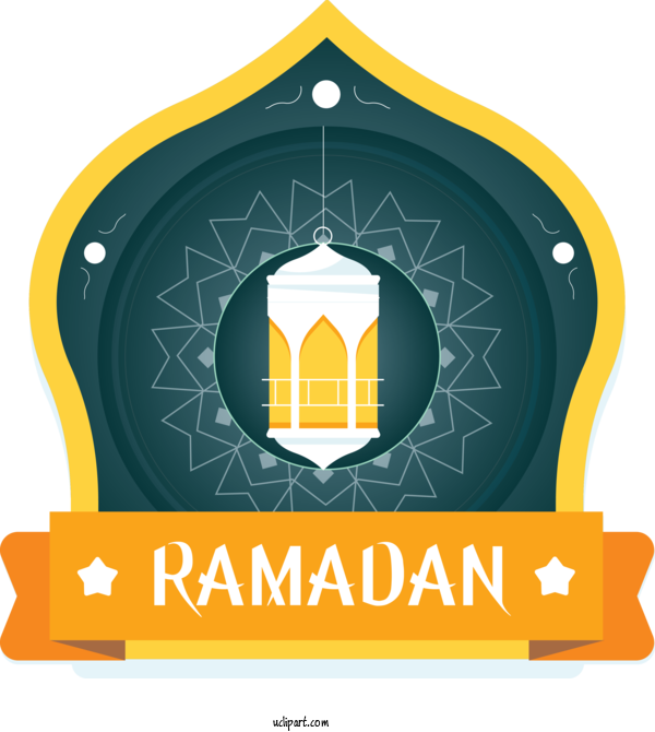 Free Holidays Logo Font Yellow For Ramadan Clipart Transparent Background