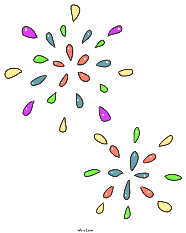 Free Nature Leaf Petal Fireworks For Summer Clipart Transparent Background