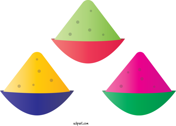 Free Holidays Triangle Angle Cone For Holi Clipart Transparent Background