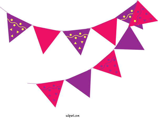 Free Holidays Flag Pennant Textile For Holi Clipart Transparent Background
