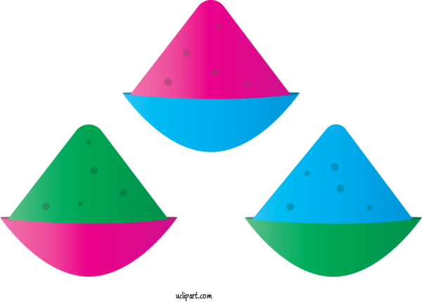 Free Holidays Triangle Icon For Holi Clipart Transparent Background