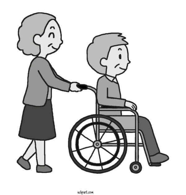 Free People Wheelchair Meter Conversation For Elderly Clipart Transparent Background