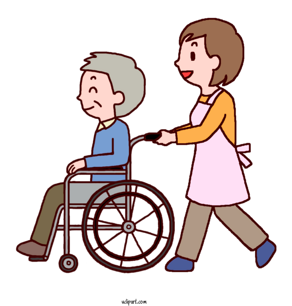 Free People Health Care Caregiver 訪問介護 For Elderly Clipart Transparent Background