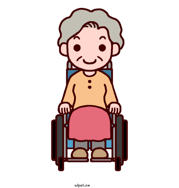 Free People Old Age Wheelchair Health Care For Elderly Clipart Transparent Background
